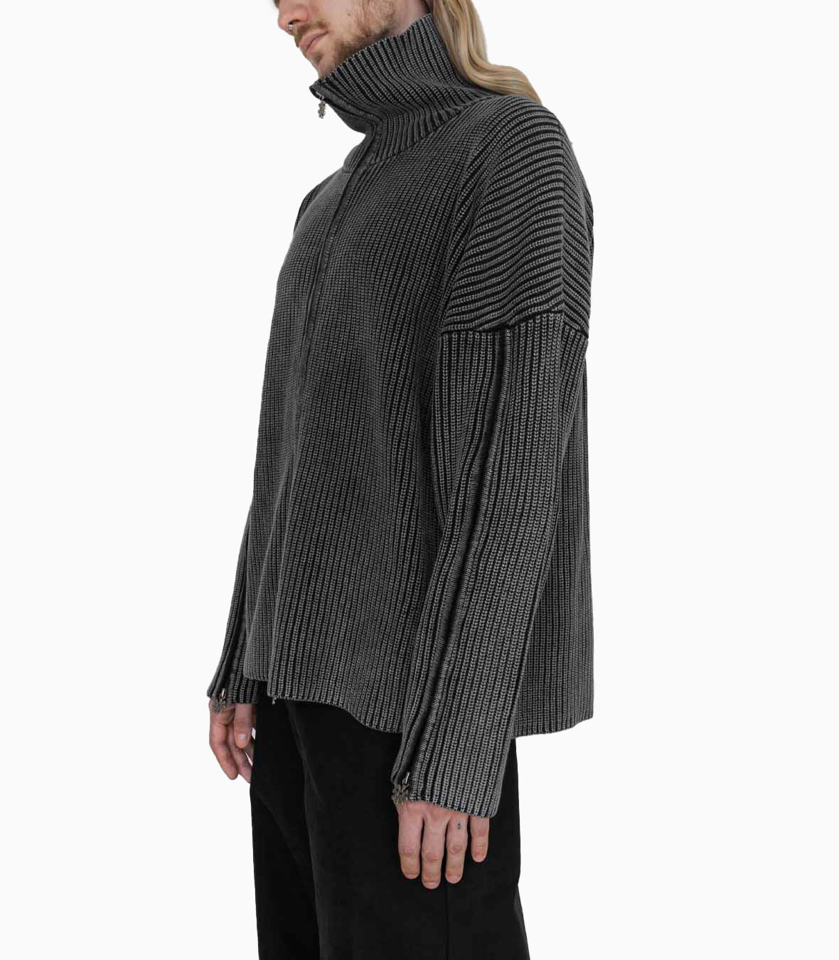 Triple Zip Cardigan