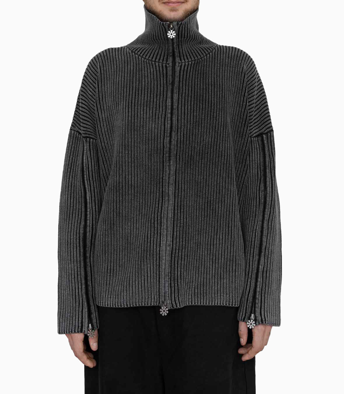Triple Zip Cardigan