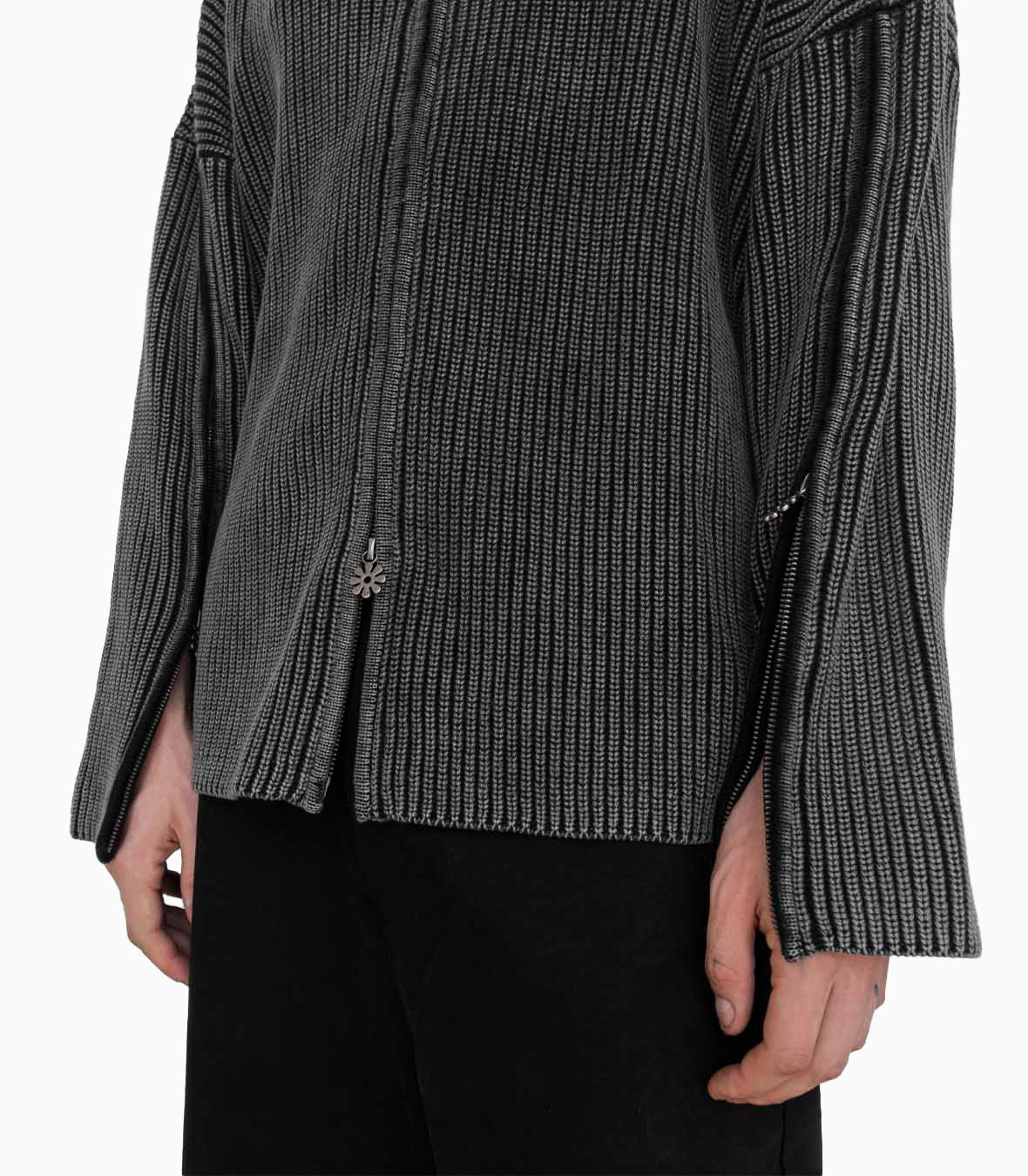 Triple Zip Cardigan
