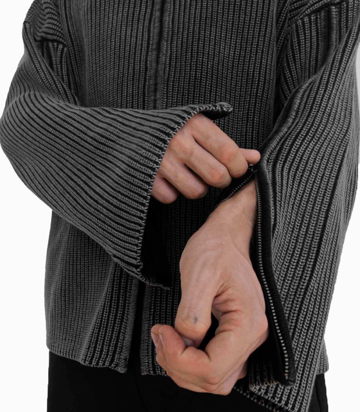Triple Zip Cardigan