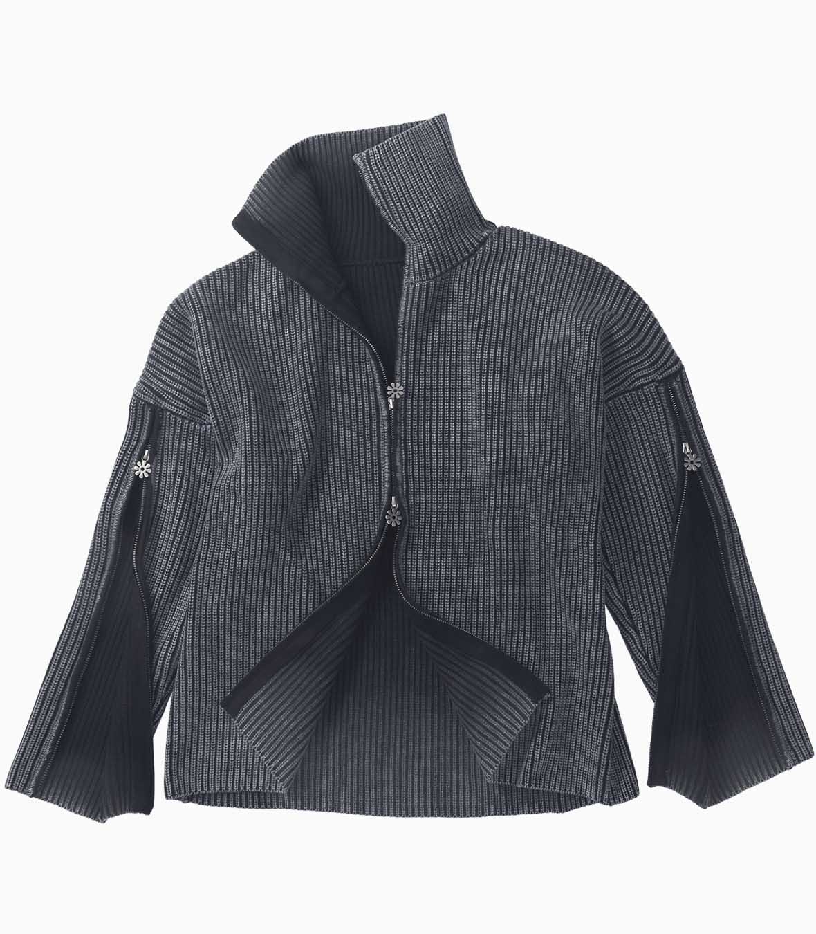 Triple Zip Cardigan