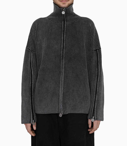 Triple Zip Cardigan