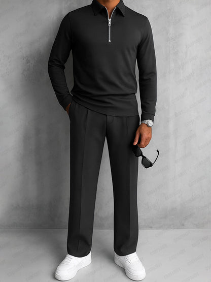 Modern Polo and Pants Sporty Set